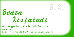 beata kisfaludi business card